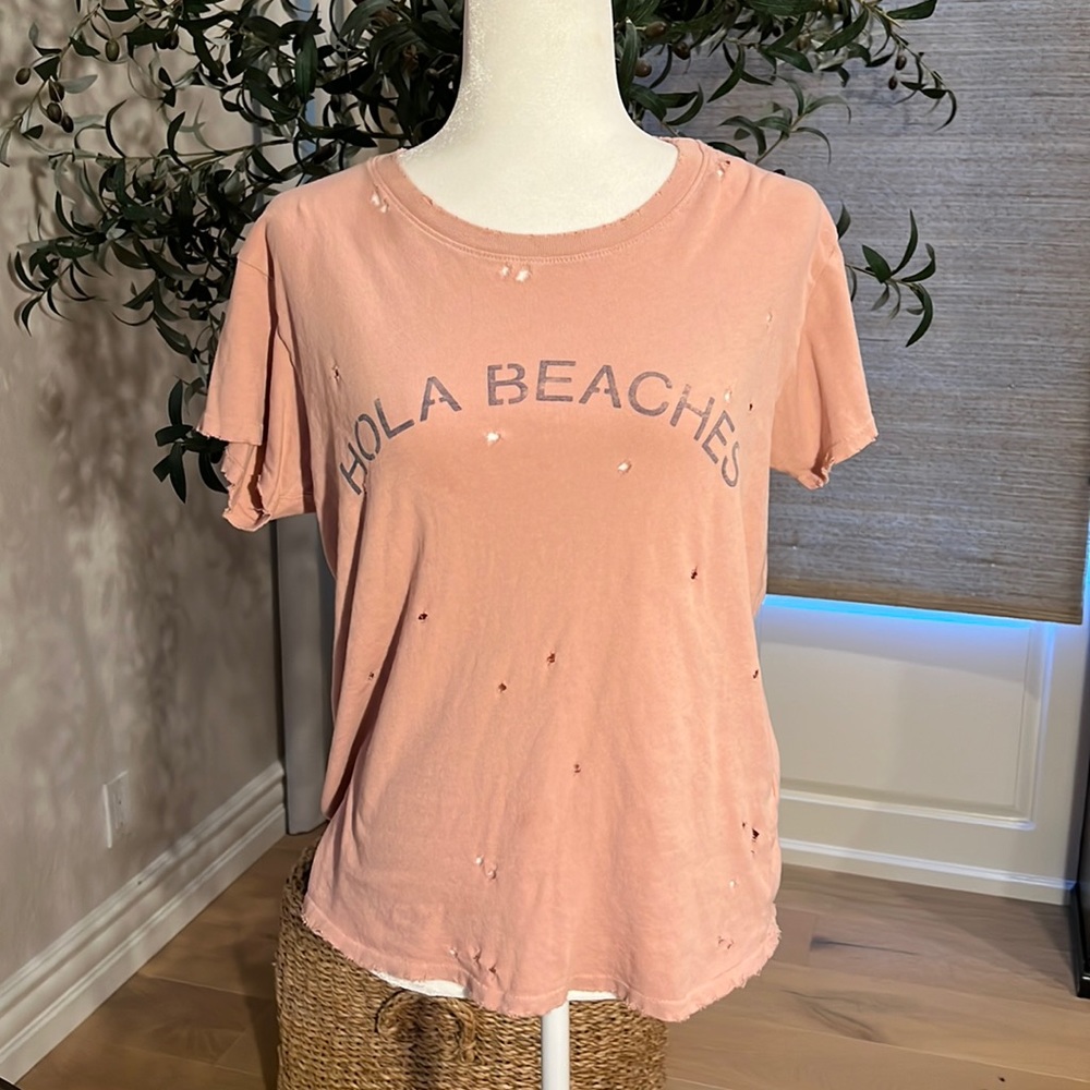 Junk Food Hola Beaches Distressed Tee